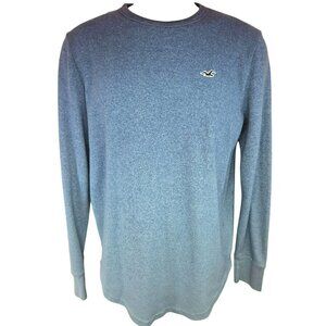 Hollister Mens Blue Gradient Long Sleeve Lightweight Sweater Medium